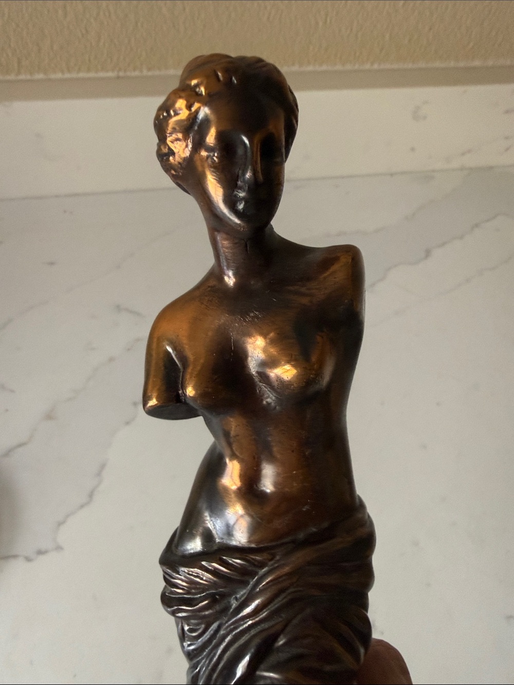 Vintage Bronze Venus Sculptural Statue Madebin Greece and Signed